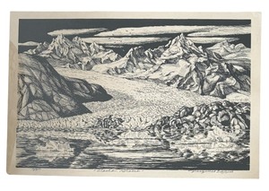 lot 320 image: Alaskan Glacier Limited Edition Unframed Print by Margulis