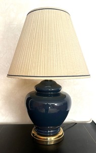 lot 344 image: Nice Navy Blue Table Lamp