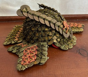 lot 382 image: Vintage Miniature Ceremonial Hat Made of Coins
