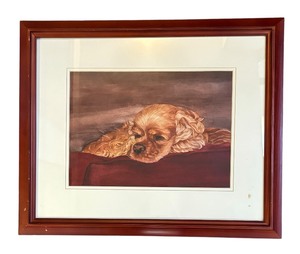 lot 424 image: Adorable Cocker Spaniel Dog Print