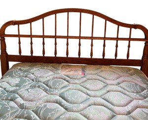 lot 16 image: Vintage Wooden Headboard