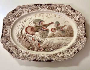 lot 401 image: Vintage Wild Turkey Windsor Ware Turkey Platter