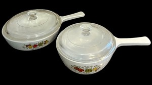 lot 389 image: Pair of Vintage Corning Ware Spice of Life Skillets