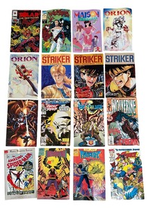 lot 388 image: Large Lot of Vintage Comic Books Including Striker the Armored Warrior #3, Orion #3 and More
