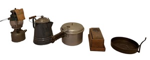 lot 386 image: Vintage Treasures including Japanese Dried Bonito Shaver  Plane Slicer, Vintage Lantern and More