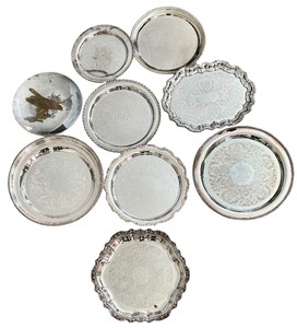 lot 270 image: Beautiful Variety of Silver Plated Serving Platters
