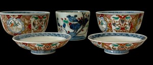 lot 269 image: Vintage Japanese Porcelain Rice Bowls