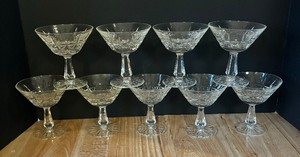 lot 452 image: Nine Waterford Kylemore Claret Crystal Champagne  Sherbet Glasses