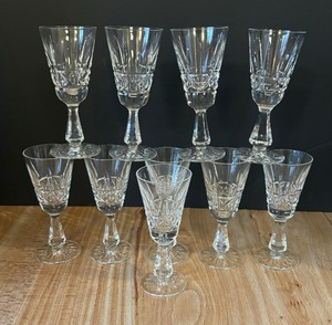 lot 456 image: Ten Elegant Waterford Kylemore Claret Crystal Glasses
