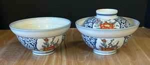 lot 462 image: Two Asian Style Rice Bowls with One Lid