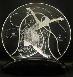 Art Deco Erte Glass Illuminaire Sculpture with Dancer Design - Signed and LE 45/99
