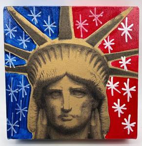 lot 30 image: Steve Kaufman Statue of Liberty Artwork