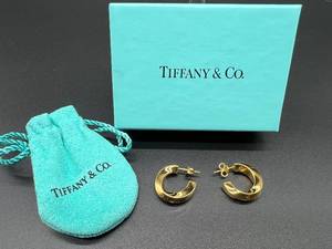 Tiffany & Co. 18K Gold Twisted Hoop Earrings NWT