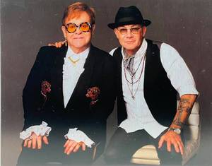 lot 61 image: Elton John and Bernie Taupin Photograph on Metal #1