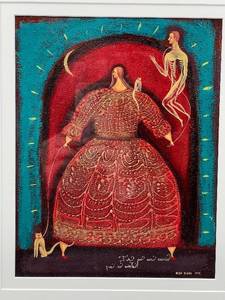 lot 73 image: Framed Original Artwork by Eisa Mora, 1985 - Surrealist Painting