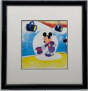 lot 74 image: Framed Disney Animation Cel featuring Mickey Mouse
