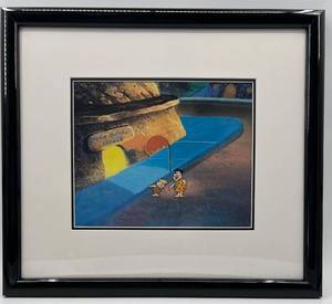 lot 80 image: Original Hand-Painted Animation Cel The Flintstones - Fred and Barney
