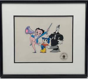 lot 82 image: Framed Betty Boop King Features Original Handpainted Production Cel