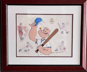 lot 93 image: Limited Edition Myron Waldman Popeye Baseball Sericel