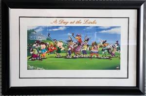 lot 94 image: Looney Tunes A Day at the Links Limited Edition Framed Art Lithograph Print