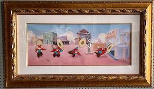 lot 96 image: Framed Limited Edition Animation Cel Mine Shaft Shuffle by Virgil Ross