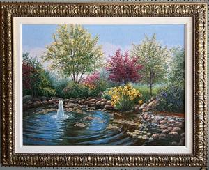 lot 113 image: Spring Oasis Framed Painting by SchaeferMiles
