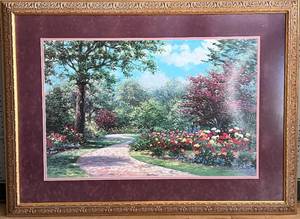 lot 114 image: Framed Landscape Painting Summer Enchantment by Schaefer Miles