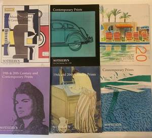 lot 115 image: Collection of 6 Auction House Art Catalogs - Contemporary Prints