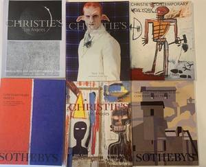 lot 117 image: Collection of 6 Christies and Sothebys Contemporary Art Catalogs