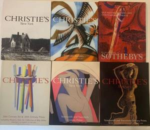 lot 120 image: Collection of 6 Christies and Sothebys Auction Catalogs