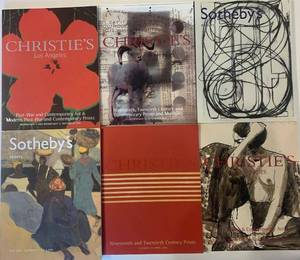 lot 121 image: Collection of 6 Art Auction Catalogs from Christies and Sothebys