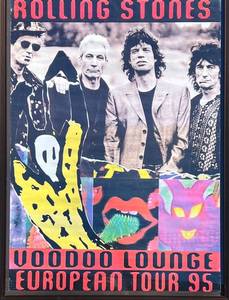 lot 127 image: Framed Rolling Stones Voodoo Lounge European Tour 95 Poster