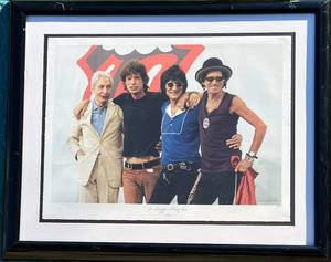 lot 129 image: Rolling Stones A Bigger Bang Tour 2005 Framed Photograph