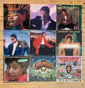 lot 177 image: Collection of 9 Vintage Soul and R&B Vinyl Records Featuring Rollers Bounce Soundtrack