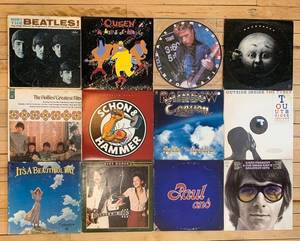 lot 179 image: Collection of 12 Vintage Vinyl Record Albums including The Beatles