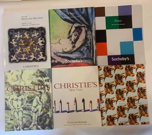 lot 181 image: Collection of 6 Christies and Sothebys Art Auction Catalogs