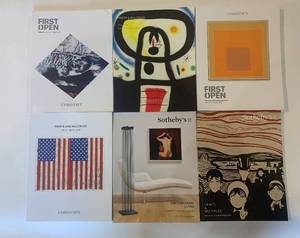 lot 186 image: Collection of 6 Christies and Sothebys Art Auction Catalogs
