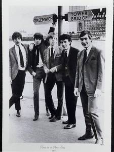 lot 202 image: Framed Black and White Photograph of The Rolling Stones 1963