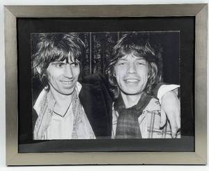 lot 203 image: Framed Limited Edition Photography Print - Rolling Stones The Glimmer Twins 58500