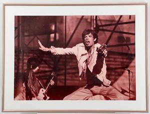 lot 205 image: Vintage Rolling Stones Concert Photograph Featuring Mick Jagger