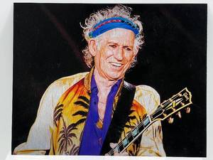 lot 209 image: Metal Photograph of Keith Richards with Guitar