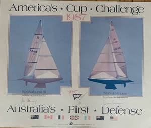 lot 224 image: 1987 Americas Cup Challenge Signed Poster