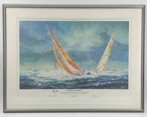 lot 228 image: Framed Coming Home Nautical Artwork Print by Larry Elmore