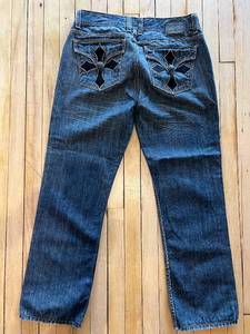 lot 238 image: Affliction Denim Killers Distressed Jeans, Waist 36 Inseam 34