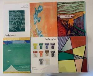 lot 245 image: Set of 6 Sothebys Art Auctions Catalogs Featuring Various Artists and Styles