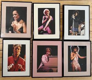 lot 267 image: Collection of 6 Framed Celebrity Music Photos including Elton John by JIMMY STEINFELDT