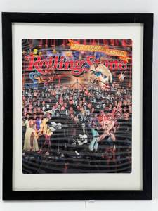 lot 268 image: Framed 3D Holographic Rolling Stone 1000th Issue Print