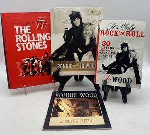 lot 272 image: Set of 4 Rolling Stones and Ronnie Wood Books
