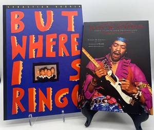 lot 298 image: Set of 2 Rock Art Books But Where is Ringo and Rock Gods - Signed