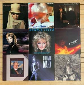 lot 326 image: Set of 9 Classic Vinyl Records including Sting, Bonnie Tyler, and Richard Marx